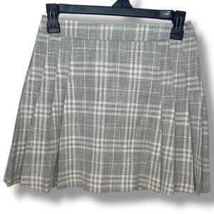 ASOS Gray Plaid Pleated Women's Skirt size 4